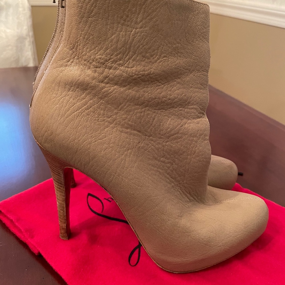 Christian Louboutin Nude Leather Bootie